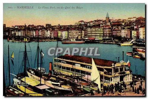 Ansichtskarte AK Marseille Le Vieux Port vu du Quai des Belges