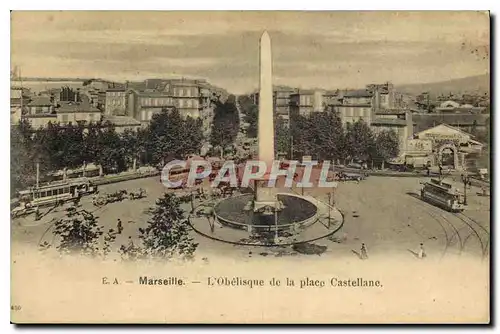 Cartes postales Marseille L'Obelisque de la place Castellane