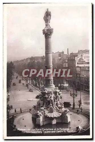 Cartes postales Marseille La Place Castellane et la Fontaine