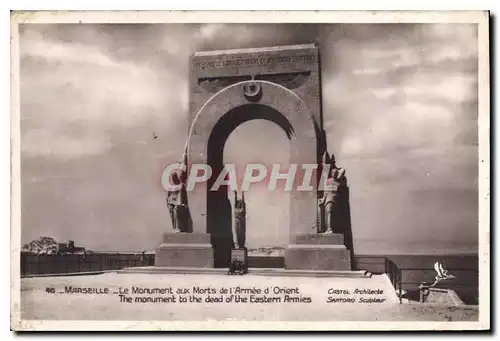 Cartes postales Marseille Le Monument aux Morts de l'Armee d'Orient