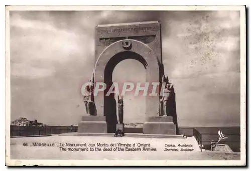 Cartes postales Marseille Le Monument aux Morts de l'Armee d Orient