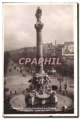 Cartes postales Marseille La Place Castellane et la Fontaine