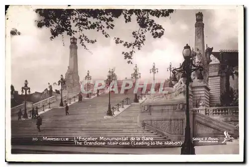 Cartes postales Marseille L'Escalier de la Gare