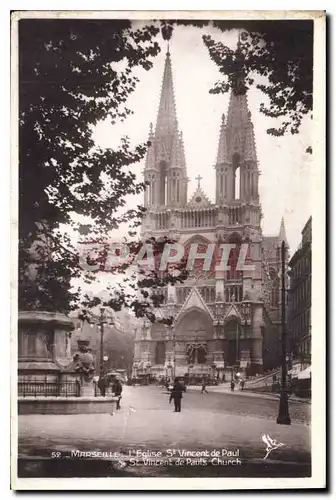 Cartes postales Marseille L'Eglise St Vincent de Paul