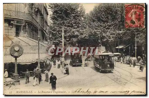 Ansichtskarte AK Marseille Le Boulevard Dugommier Tramways