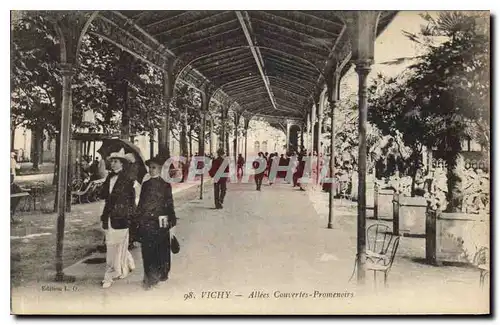 Cartes postales Vichy Allees Couvertes Promenoirs