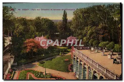 Cartes postales Vichy Parc des Celestins et terrasse de Orangerie