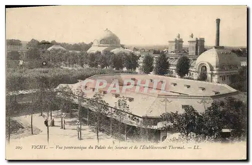 Cartes postales Vichy Vue panoramique du Palais des Sources et de l'Etablissement Thermal
