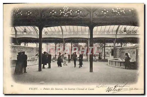 Cartes postales Vichy Palais des Sources les Sources Chomel et Lucas