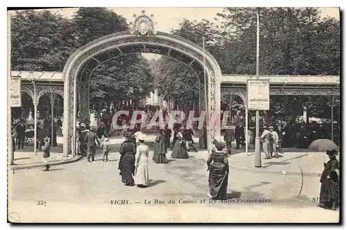 Ansichtskarte AK Vichy La Rue du Casino et les Abris Promenades