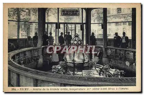 Cartes postales Vichy source de la Grande Grille temperature 41