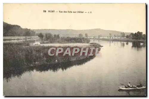 Cartes postales Vichy Vue des llots sur l'Allier