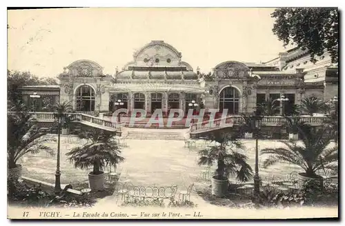 Cartes postales Vichy La Facade du Casino Vue sur le Parc
