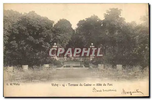 Cartes postales Vichy Terrasse du Casino Allee du Parc