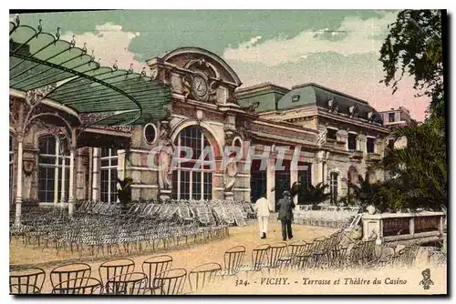 Ansichtskarte AK Vichy Terrasse et Theatre du Casino