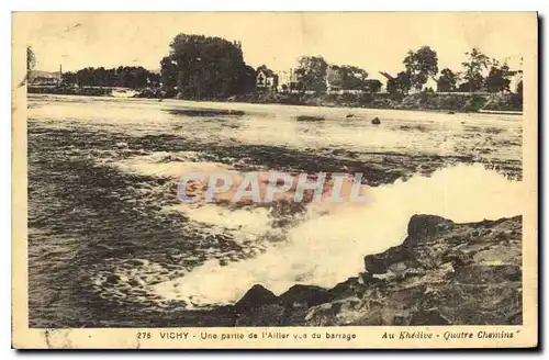 Cartes postales Vichy Une partie de l'Allier vue du barrage