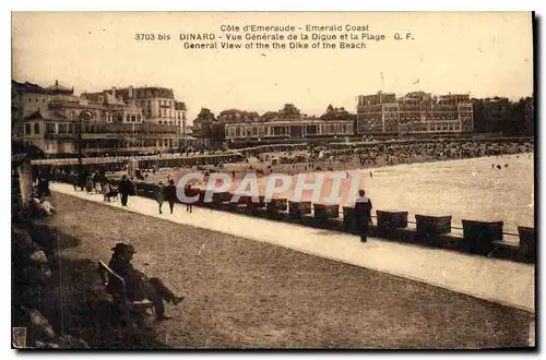 Ansichtskarte AK Cote d'Emeraude Dinard Vue generale de la Digue et la Plage