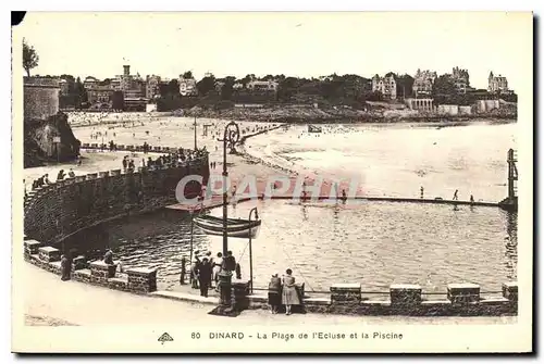 Ansichtskarte AK Dinard La Plage de l'Ecluse et la Piscine