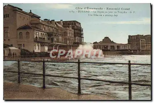 Ansichtskarte AK Cote d'Emeraude Dinard La Digue ou jour de Tempete