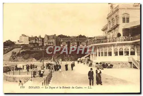 Cartes postales Dinard La Digue et la Rotonde du Casino