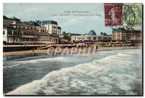 Ansichtskarte AK Cote d'Emeraude Dinard Vue d'Ensemble de La Plage