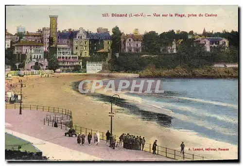 Cartes postales Dinard I et V Vue sur la Plage prise du Casino