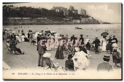 Ansichtskarte AK Dinard La Plage et la Pointe de la Malouine