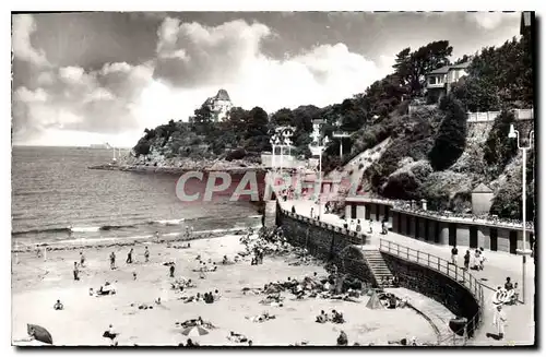 Cartes postales Cote d'Emeraude Dinard La Plage vers la Pointe du Moulinet