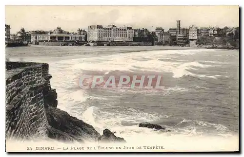 Ansichtskarte AK Dinard La Plage de l'Ecluse unJour de Tempete