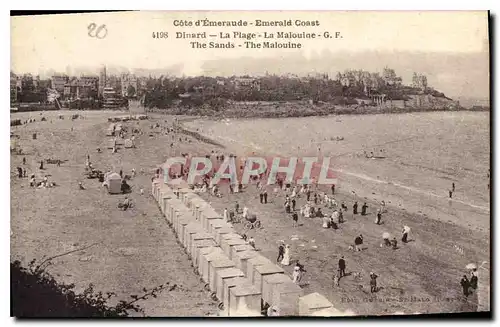 Cartes postales Cote d'Emeraude Dinard La Plage La Malouine