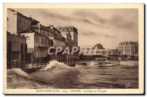 Cartes postales Cote d'Emeraude Dinard La Plage par Tempete