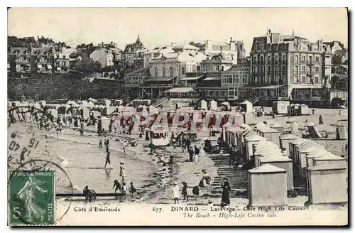 Cartes postales Cote d'Emeraude Dinard La Plage Cote High Life Casino