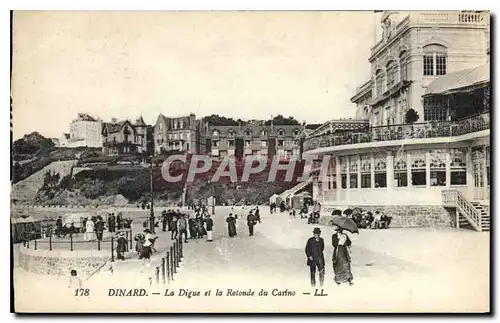 Cartes postales Dinard La Digue et la Rotonde du Casino