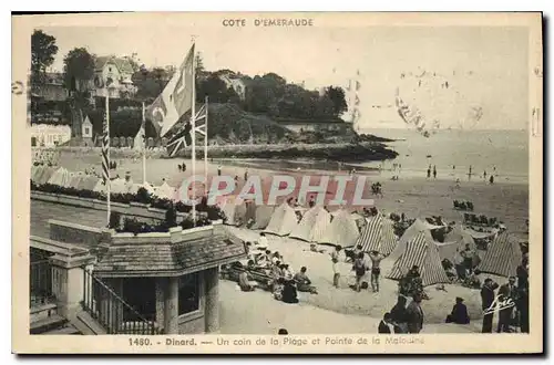 Cartes postales Cote d'Emeraude Dinard Un coin de la Plage et Pointe de la Malouine