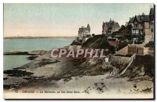 Cartes postales Dinard La Malouine au loin St Malo