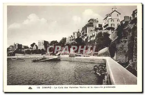 Cartes postales Dinard La Cafe des Vedettes Vertes et la nouvelle promenade