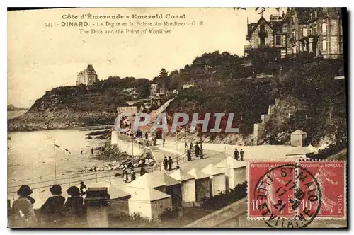 Cartes postales Cote d'Emeraude Dinard La Digue et la Pointe du Moulinet