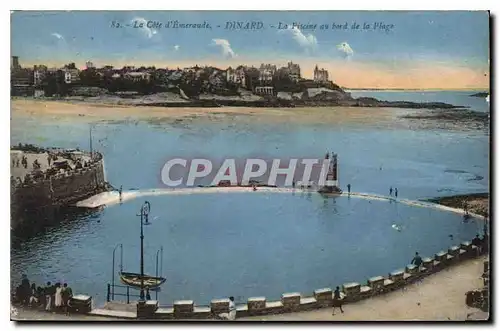 Cartes postales Cote d'Emeraude Dinard La Piscine au bord de la Plage