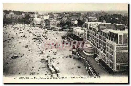 Ansichtskarte AK Dinard Vue generale de la Plage prise de la Tour du Crystal Hotel