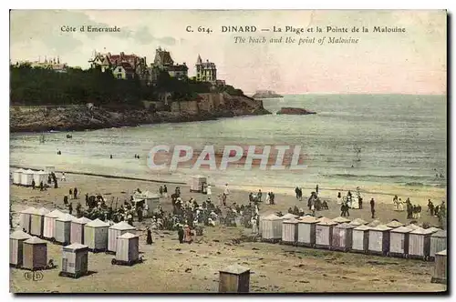 Cartes postales Dinard La Plage et la Pointe de la Malouine