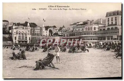 Ansichtskarte AK Cote d'Emeraude Dinard Un coin de la Plage Le Balneum Casino