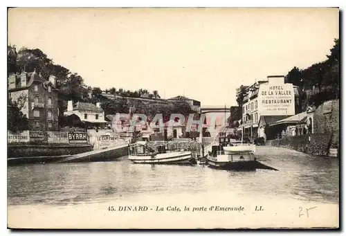 Ansichtskarte AK Dinard La Cale la Porte d'Emeraude Hotel de la Vallee Restaurant Bateaux