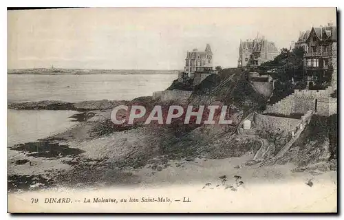 Cartes postales Dinard La Malouine au loin St Malo