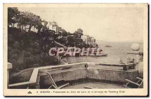 Cartes postales Dinard Promenade du Clair de Lune de la Terrasse du Yachting Club