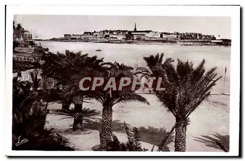 Cartes postales Cote d'Emeraude Dinard La Palmeraie dans le lointain St Malo