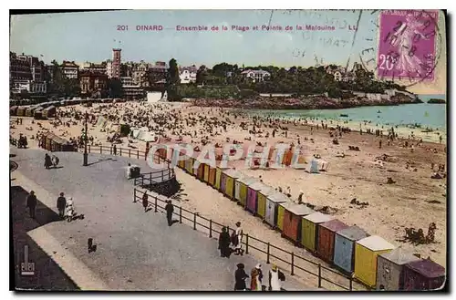 Ansichtskarte AK Dinard Ensemble de la Plage et Pointe de la Malouine