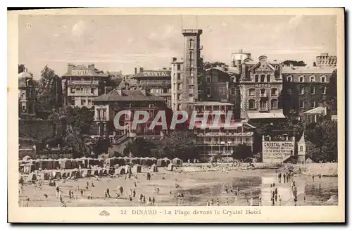 Cartes postales Dinard La Plage devant le Crystal Hotel