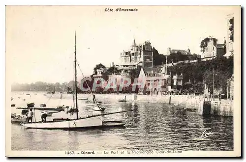 Cartes postales Dinard Le Port et la Promenade Clair de Lune