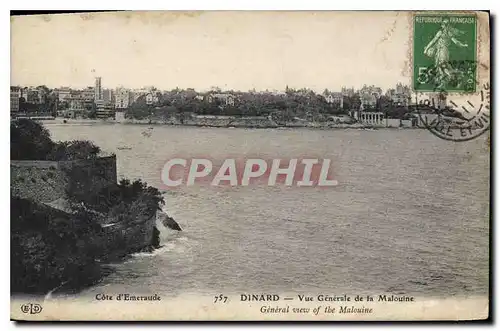 Cartes postales Cote d'Emeraude Dinard Vue Generale de la Malouine