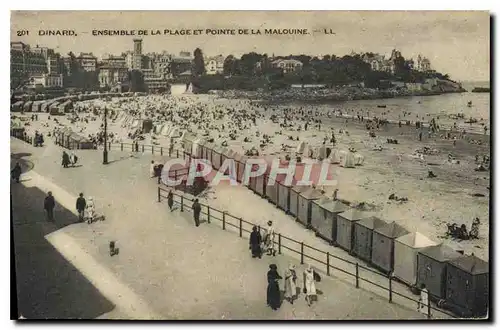 Cartes postales Dinard Ensemble de la Plage et Pointe de la Malouine